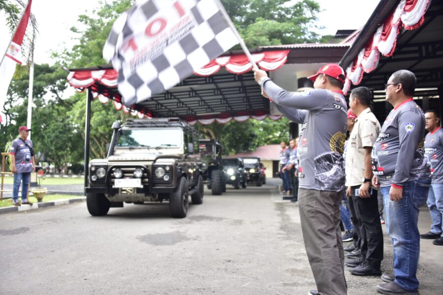 Pelepasan Bhayangkara Gorontalo Offroad 2023 di Mapolda Gorontalo, Sabtu (17/6/2023).