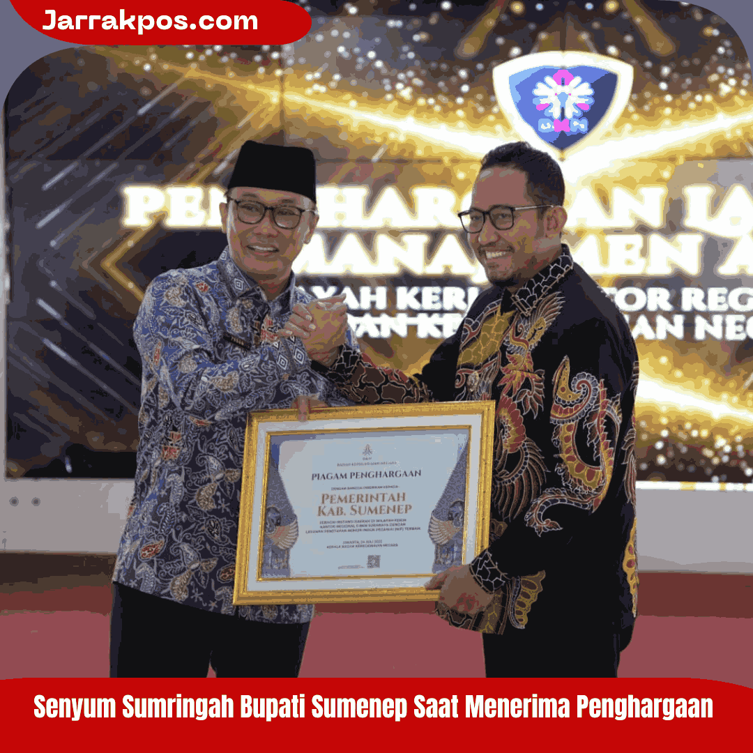 Sukses Permudah Layanan Kepegawaian, Bupati Sumenep Dapat Penghargaan BKN