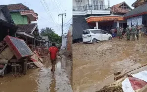 Lumpur Sisa Banjir Bandang di Cisolok Rendam Balai Desa, Ratusan Warga Masih Mengungsi