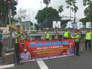 Sosialisasi Operasi Zebra Candi 2025 Digelar Polres Magelang Kota di Jalan Alun-Alun