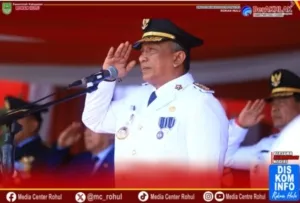 Bupati Rohul Bertindak Selaku Irup Pada Hut RI Ke 80 Dan Gelar Upacara Detik- Detik Proklamasi
