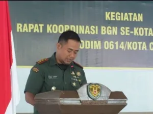 Kodim 0614/Kota Cirebon Gelar Rapat Koordinasi BGN Se-Kota Cirebon Guna Peningkatan Pengawasan.