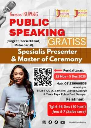 Injeksi Laptop Kupang Buka Pelatihan Public Speaking Gratis, 300 Lebih Peserta Sudah Siap Belajar