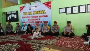 Satreskrim Polresta Magelang di HUT ke- 78 Reserse Gelar Baksos di Panti Asuhan Fatimah Az- Zahra Borobudur