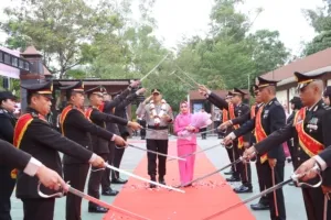 Polresta Barelang Laksanakan Rangkaian Tradisi Serah Terima Jabatan Kapolresta Barelang