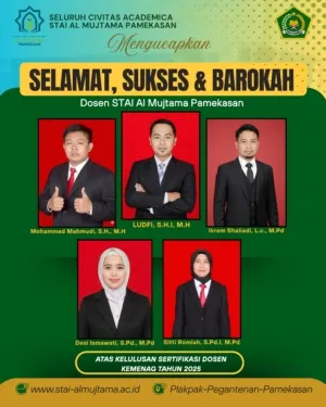 Di Pengujung Tahun, Lima Dosen STAI Al Mujtama Pamekasan Mengokohkan Mutu Akademik melalui Sertifikasi Dosen Kemenag 2025