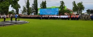 Jelang NATARU Polres Kuningan Gelar Apel Pasukan Operasi Lilin 2025