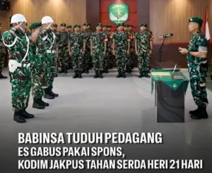 Babinsa yang Tuduh Penjual es Gabus Akhirnya Ditahan
