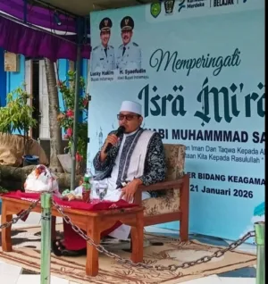 Keluarga Besar SMPN 2 Sindang Mengadakan Peringatan Isro Mi’raj Nabi Muhammad SAW.