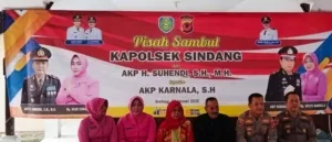 Pisah Sambut Kapolsek lama Sindang AKP H.Suhendi SH, MH Kepada Kapolsek Baru Sindang AKP Karnala Berlangsung Hikmat.