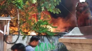 Sebuah Rumah Toko (Ruko) Di Pasar Losari Terbakar Hebat