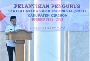 Hadiri Pelantikan SMSI Kabupaten Cirebon, Bupati Imron Tekankan Sinergi Media dan Pemda
