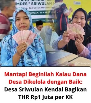 Warga Desa Sriwulan Bahagia Mendapat THR