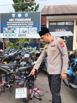 Pakai Plat Nomor Thailand di Kuningan, Motor Scopy Diamankan Polisi