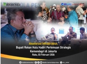 Akselerasi Infrastruktur, Bupati Rokan Hulu Hadiri Pertemuan Strategis Kemendagri di Jakarta