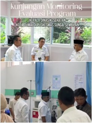 Kepala Dinas Kesehatan Kota Dumai dr Syaiful Kunjungan Monitoring Evaluasi Program di Puskesmas Sungai Sembilan