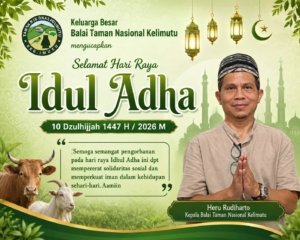 Ucapan Hari Raya Idul Adha 10 Dzulhijjah 1447 H / 2026 M dari Kepala Balai TN Kelimutu, Heru Rudiharto