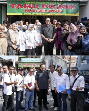 Susilo Bambang Yudhoyono di Dampingi Walikota dan Wakil Walikota Magelang Nikmati Kuliner Legendaris Kupat Tahu