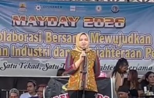 Ketua DPRD Kabupaten Cirebon Komitmen Mengawal Regulasi Yang Berpihak Kepada Buruh.