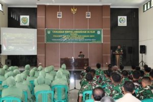 Keluarga Besar Kodim 0615/KNG Ikuti Ceramah “Bintaljarahdam”
