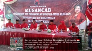 Musancab PDI Perjuangan Kaur Berlangsung Khidmat, Pengurus PAC Resmi Dikukuhkan