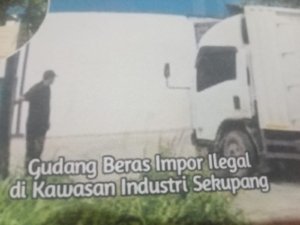 Diduga Gudang Beras Oplosan di Kawasan Industri Sekupang