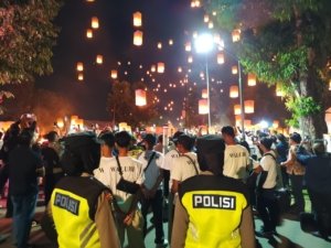 Polresta Magelang Amankan Lentera Perdamaian Lampion Waisak Borobudur 2026