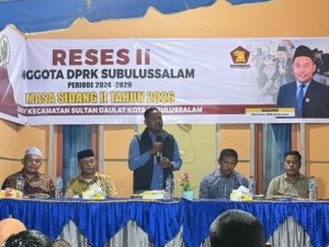 Rasumin Serap Aspirasi Warga Dalam Reses II DPRK Subulussalam di Sultan Daulat