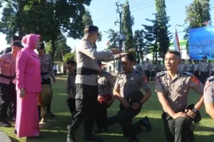 73 Personel Polres Kuningan Naik Pangkat