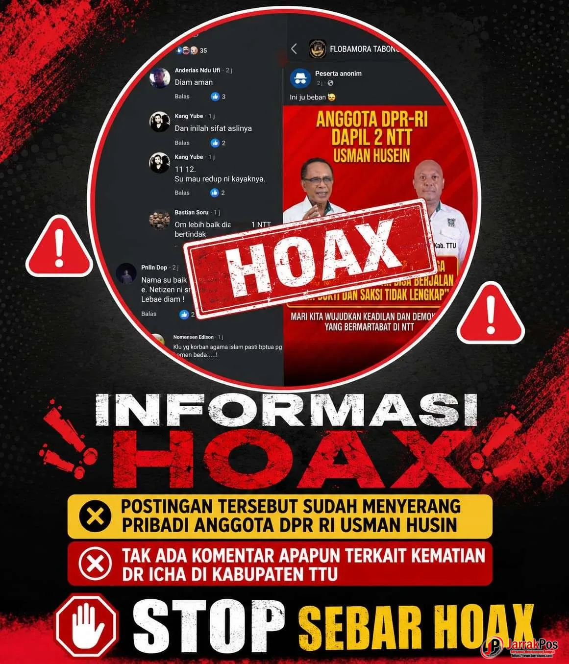 Hoaks di Medsos! Narasi yang Kaitkan Usman Husin dengan Kasus dr. Icha Tidak Benar Hoaks di Medsos! Narasi yang Kaitkan Usman Husin dengan Kasus dr. Icha Tidak Benar