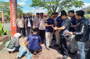 43 Adegan Diperagakan Tersangka Dalam Rekontruksi Kasus Penganiayaan di Taman Kota