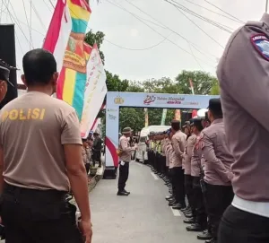 Polres Dumai Laksanakan Gladi Resik dan Sterilisasi Lokasi Jelang Peresmian Jembatan Merah Putih