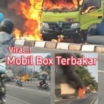 Motor Tabrak Mobil Box Hingga Dua Kendaraan Terbakar di Palbapang Kabupaten Magelang