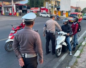 Puluhan Motor dengan Knalpot Brong Dirazia Polisi