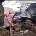 Dugaan Konsleting Listrik, Warung Semi Permanen di Arjawinangun Hangus Terbakar