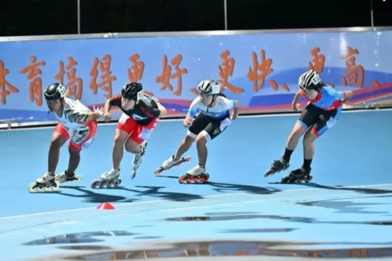 Tim sepatu roda Indonesia Gemilang di ajang Belt and Road China-ASEAN Speed Roller Skating Championships 2026 Tim sepatu roda Indonesia Gemilang di ajang Belt and Road China-ASEAN Speed Roller Skating Championships 2026