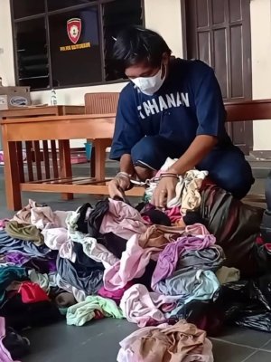 Curi Pakaian Dalam Wanita Sebanyak 675 seorang Pemuda di Semarang Ditangkap Polisi