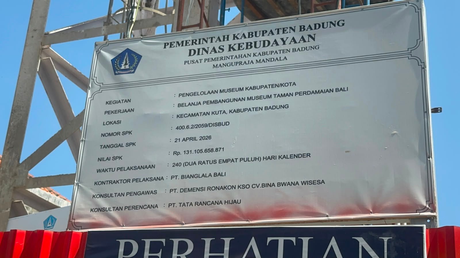 Menang Tender Rp131,1 Miliar, PT Bianglala Bali Kembali Jadi Sorotan: Bayang-Bayang Polemik “Candi Bentar-Bentir” Mengiringi Proyek Museum Taman Perdamaian Bali Menang Tender Rp131,1 Miliar, PT Bianglala Bali Kembali Jadi Sorotan: Bayang-Bayang Polemik “Candi Bentar-Bentir” Mengiringi Proyek Museum Taman Perdamaian Bali