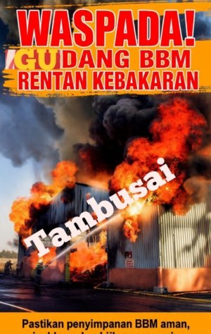 Seorang Pekerja Kritis Dilarikan ke PKU Korban Gudang Diduga Penampungan Minyak Ilegal Yang Terbakar