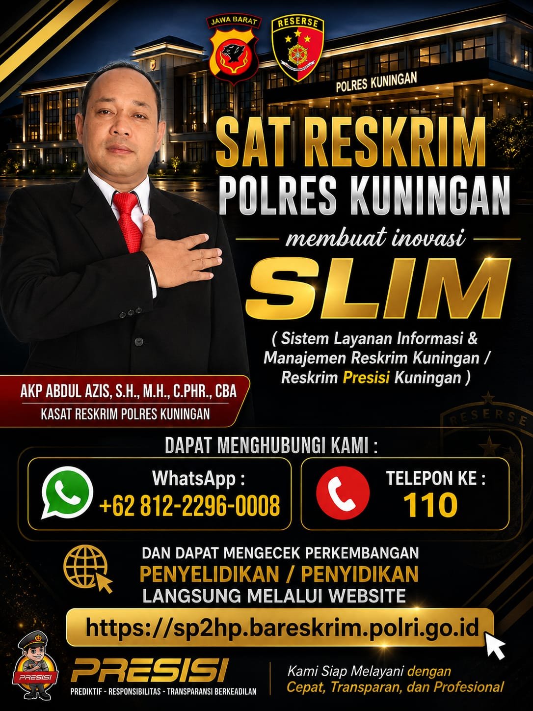 Tingkatkan Pelayanan, Satreskrim Polres Kuningan Luncurkan Layanan Konsultasi Online dan SP2HP Delivery