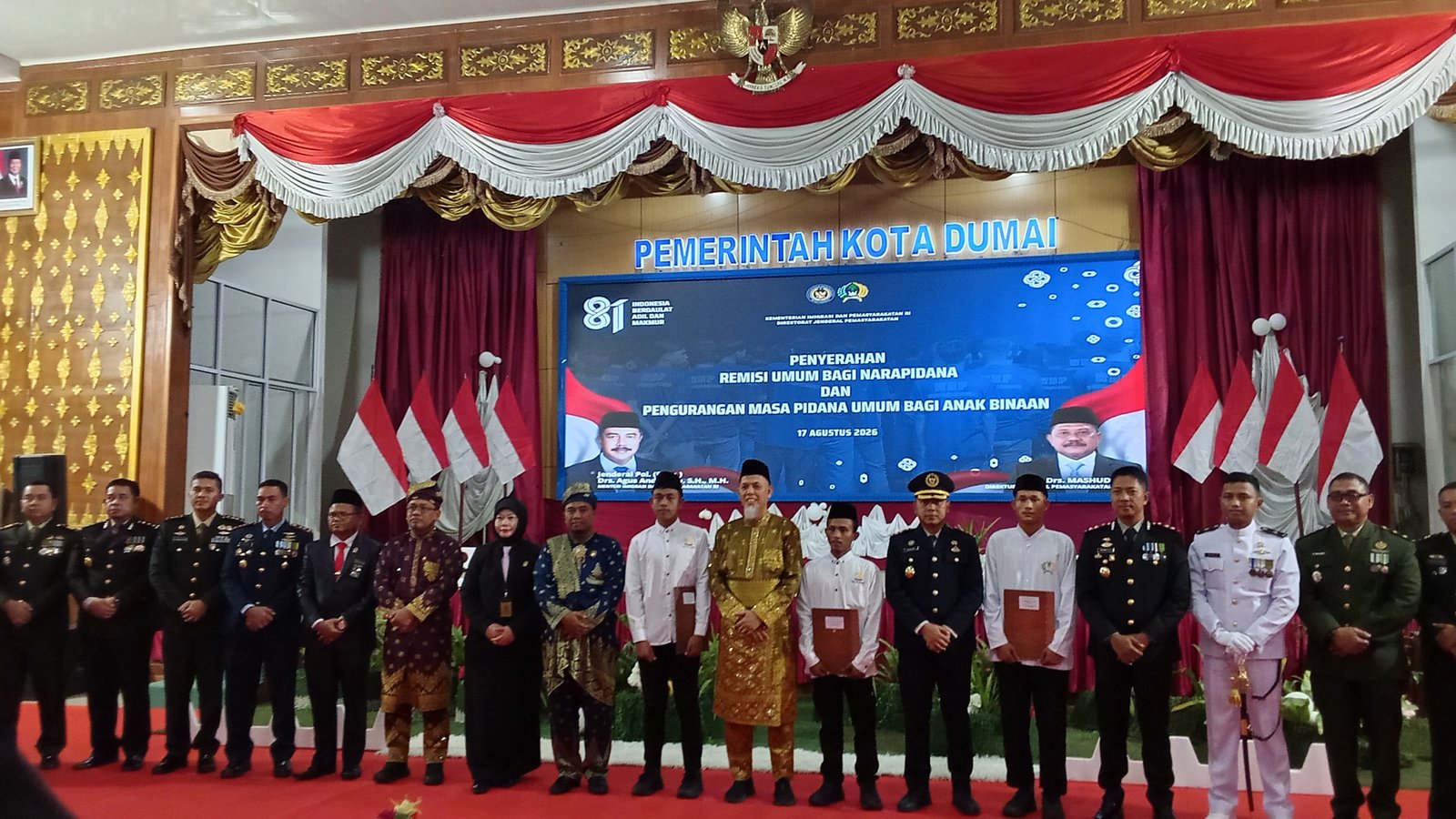 729 Warga Binaan Rutan Kelas II B Dumai Terima Remisi Umum 2026 Kado HUT Ke 81 RI 729 Warga Binaan Rutan Kelas II B Dumai Terima Remisi Umum 2026 Kado HUT Ke 81 RI