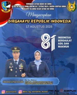 Iklan ucapan HUT RI Dansatradar Dumai