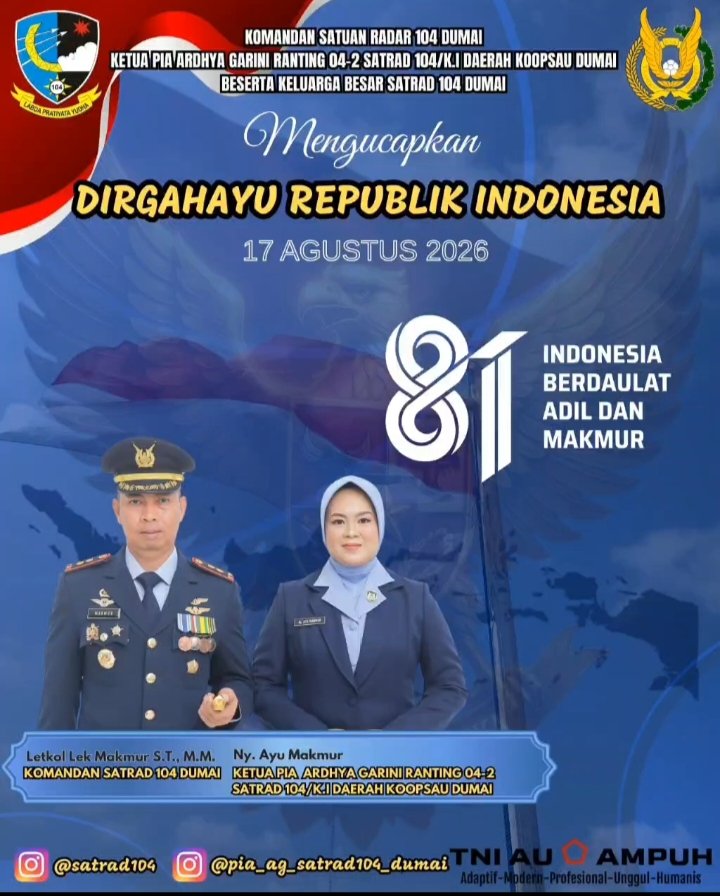 Iklan ucapan HUT RI Dansatradar Dumai Iklan ucapan HUT RI Dansatradar Dumai