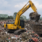 Antisipasi Kebakaran TPSA Ciniru Membesar, Dinas PUTR Kuningan Terjunkan 2 Unit Beko