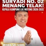 Suryadi Nomor Urut 02 Menang Telak 581 Suara, Selisih 199 Suara dari Rivalnya Syahrun