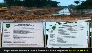 Dua Proyek Drainase Dinas BMSDA Rp15 Miliar Lebih di Sei Beduk Punya Kontrak Serupa, Memantik Pertanyaan 