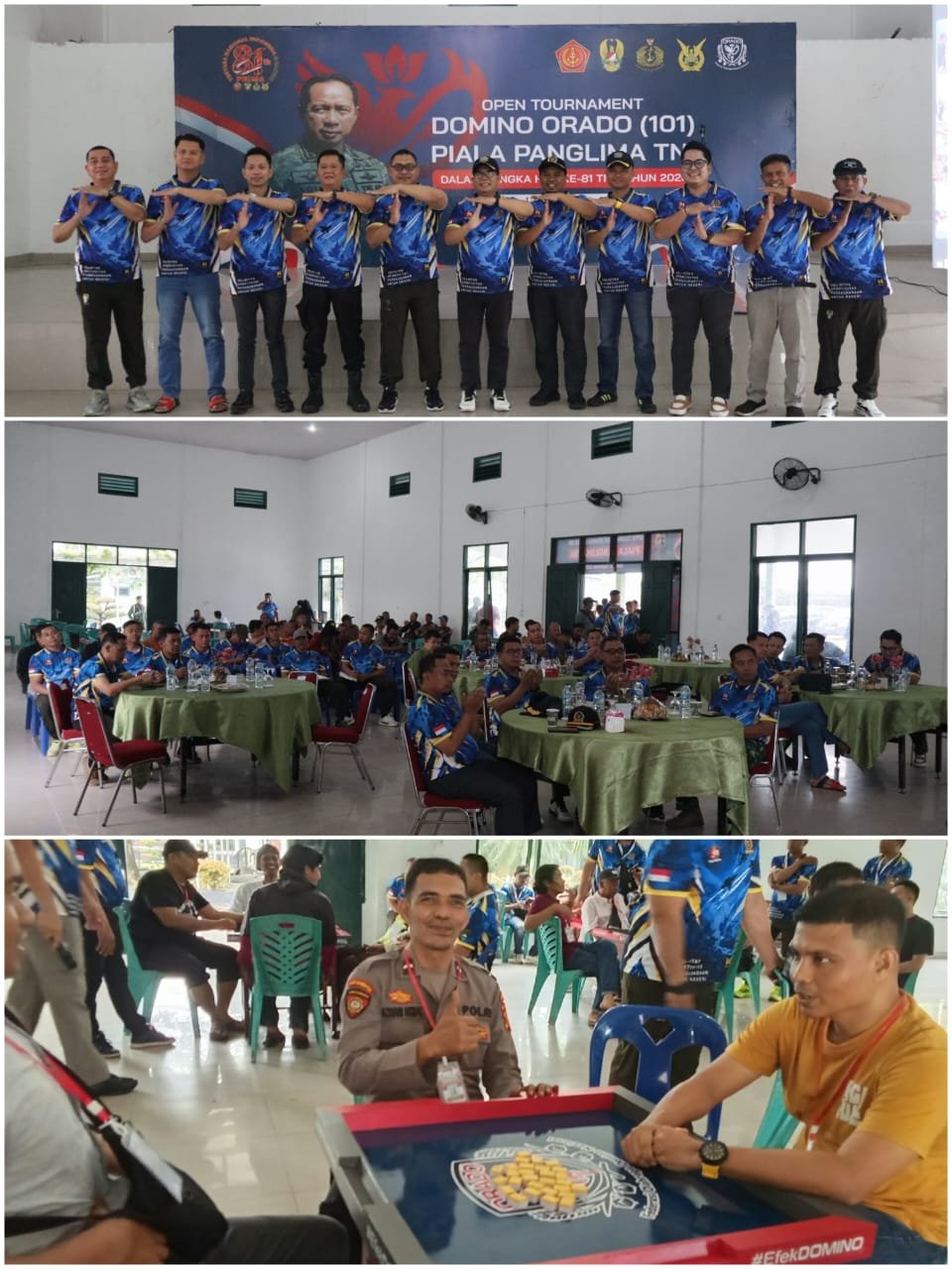 Kodim 0320/Dumai Bekerja Sama Dengan Orado 101,Gelar Turnamen Domino Rebut Piala Panglima TNI Sambut HUT TNI ke 81 Tahun