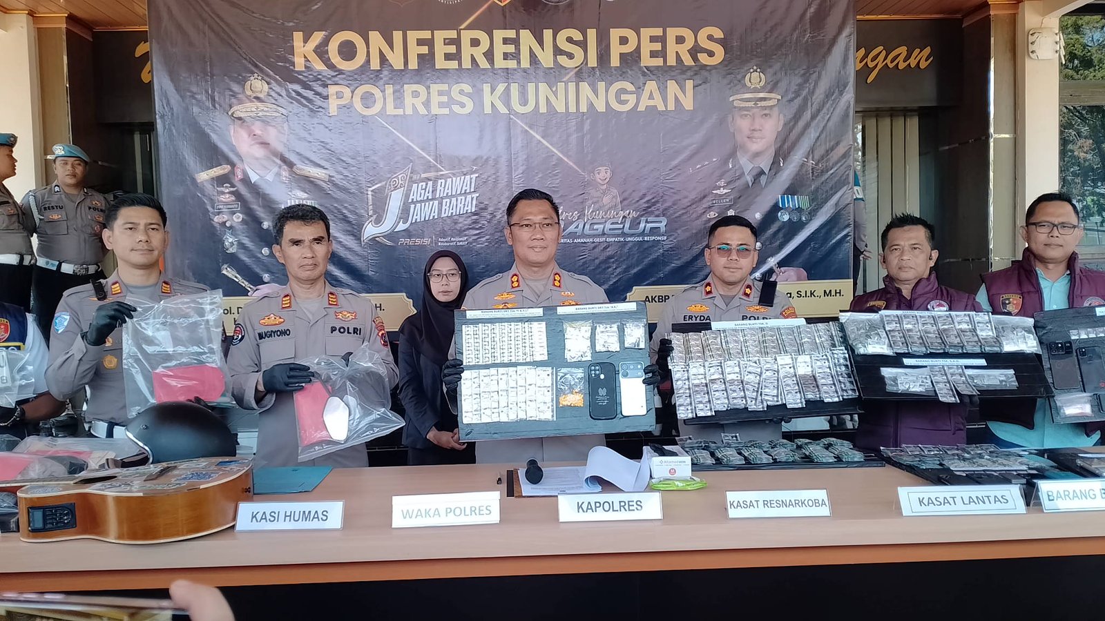 Resmi Tutup Kuartal III 2026, Polres Kuningan Paparkan Capaian Pengungkapan Kasus Narkoba Hingga Kejahatan Menonjol
