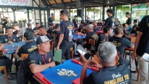 Sambut HUT ke-81 TNI, Kodim 0615/Kuningan Gelar Open TournamenT Domino Orado Piala Panglima TNI