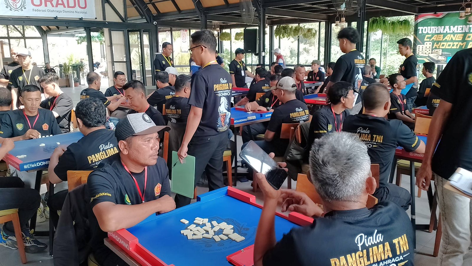 Sambut HUT ke-81 TNI, Kodim 0615/Kuningan Gelar Open TournamenT Domino Orado Piala Panglima TNI